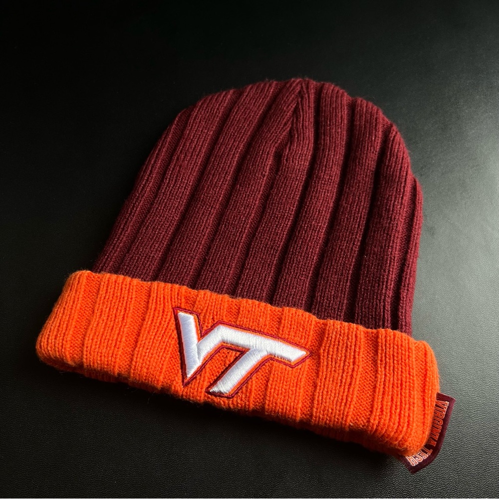 Maroon and Orange Beanie